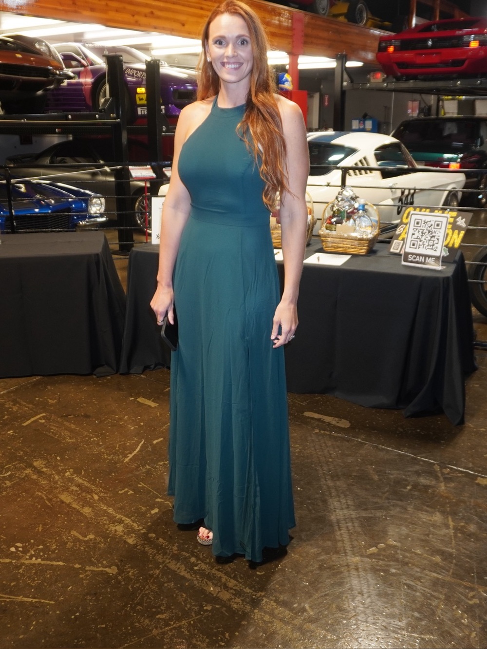 Lulu's Forest Green Halter Maxi Dress